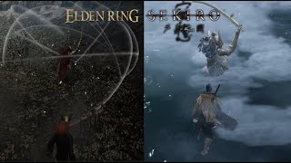 Deflecting Malenias waterfowl dance in Sekiro vs Dodging it in Elden Ring  Comparison [upl. by Rachel813]