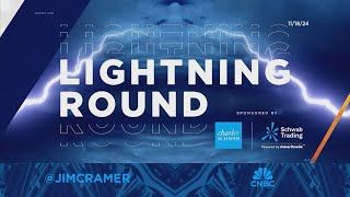 Lightning Round Wait for a dip in Apple says Jim Cramer [upl. by Bakerman]