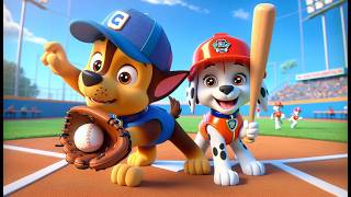 Paw Patrol Ultimate Rescue  CHASE x MARSHALL Play Baseball Which Team Will Win  Rainbow 3 [upl. by Mehelhteb]