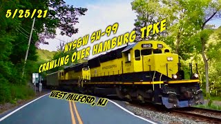 NYSampW SU99 Crawling Over Hamburg Tpke In Notch 8 52521 [upl. by Akienaj611]