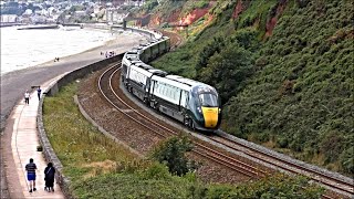 Trains at Dawlish Sea Wall Summer Holiday Service  August 2019 [upl. by Llennor]