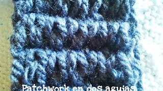 Patchwork en dos agujas Soy Woolly [upl. by Eselehs]