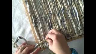 Weaving fabric strips on the 14 in Dewberry Ridge loom [upl. by Susanetta]