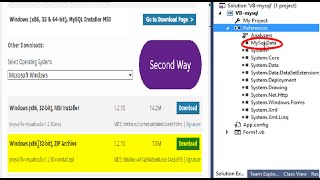 Visual studio tutorial 2 ways to add MySqlDatadll to visual studio [upl. by Accire]