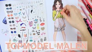 How to Draw Miju amp Hayden  TOPModel Malbuch mit Stifte Set  Anfänger Tutorial  Foxy Draws [upl. by Jeramey]