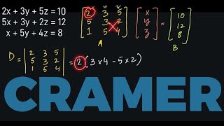 Cramers Rule Solved 3x3 matrix [upl. by Ailad826]