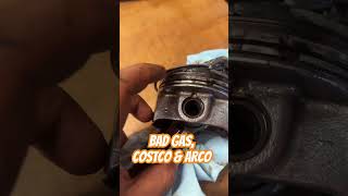 Catastrophic piston damage due to bad gas from Costco and Arco Gas is not misting properly car [upl. by Llekcm]