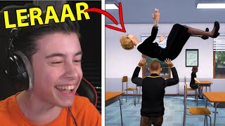 LOL TRAPPEN OP SCHOOL SIMULATOR  🤣 [upl. by Ibbob467]