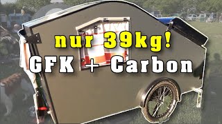 Fahrrad Wohnwagen Eigenbau mit Carbon und GFK in Profiqualität [upl. by Idid]