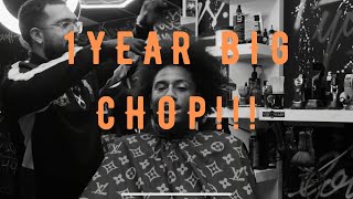 1 YEAR BIG CHOP  TRANSFORMATION HAIRCUT Mini Fro taper [upl. by Aslam]