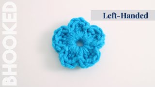 LeftHanded Easy Crochet Flower [upl. by Haliled]