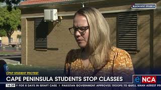 Cape Peninsula University of Technology students stop classes [upl. by Nina]