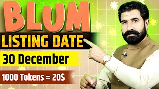 Blum Listing Date 30 December  Blum Airdrop Date  Blum Tokens  Blum Coin  Crypto News Albarizon [upl. by Reivaz592]