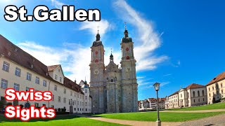 St Gallen Switzerland 4K Wonderful Old Town [upl. by Ahsikyt]