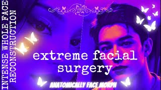 🌸INTENSE WHOLE FACE RECONSTRUCTION Anatomically Face Morph Beauty Subliminal Audio 🌸 [upl. by Anifesoj729]