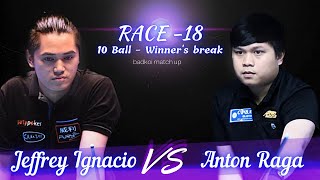 ANTON RAGA VS JEFFREY IGNACIO Quality 10 Ball Match Race18 [upl. by Ydroj]