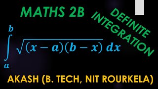 Definite Integration LAQ 8  sqrtxabx maths2b definiteintegration inter2ndyear [upl. by Manoop]