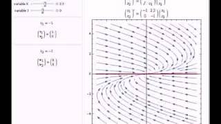 Phase Portraits Eigenvectors and Eigenvalues [upl. by Joelly]