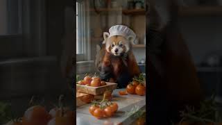 Red Pandas Cooking Adventure 🐼❤️ RedPanda CookingFun CuteAnimals KitchenChaos PetLovers [upl. by Leur]