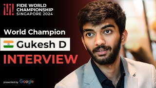 🇮🇳 GUKESH D quotDeep down I’m still this kid who loves chessquot  Interview with 18th World Champion [upl. by Donelu]