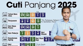 Kalendar 2025 dan Tarikh Cuti Umum 2025 [upl. by Aitnom706]