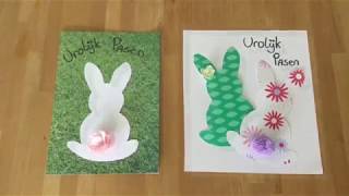 DIY Pasen knutselen Paaskaart  easter card maken 🐰🐣 [upl. by Everest]