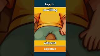 🇬🇧🇫🇷 unwilling  réticent  vocabulary builder  learn English  apprenons langlais [upl. by Alyn]