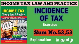 SUM NO 5253  INCIDENCE OF TAXATION Other exercises  Explanation in TAMIL [upl. by Bibby]