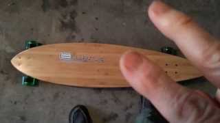 First Ride on my Bamboo Longboard Pintail Skateboard by Ehlers Longboard Skateboards [upl. by Mita]