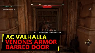 Venonis AC Valhalla Armor Location  How to get around barred door [upl. by Nongim]