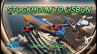 Scandinavian Airlines A330 Flight from Stockholm to Lisbon  Stunning VR Approach over Lisbon  MSFS [upl. by Uthrop]