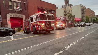 FDNY Engine 45 and Battalion 18 responding to smoke on the 2nd floor [upl. by Siraf]