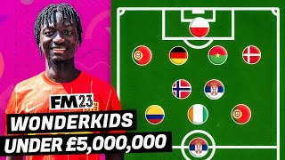 FM23 BUDGET WONDERKIDS UNDER £5M [upl. by Ahsi433]