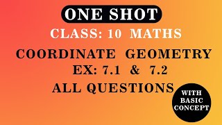 Coordinate Geometry FULL CHAPTER  Class 10th Mathematics  Chapter 7 [upl. by Lamdin]