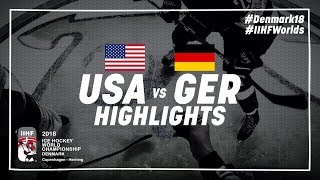 Game Highlights United States vs Germany May 7 2018  IIHFWorlds 2018 [upl. by Croteau]