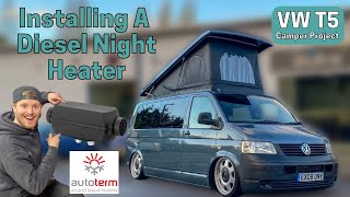 Diesel Night Heater Install VW T5 Camper Project [upl. by Rimma]