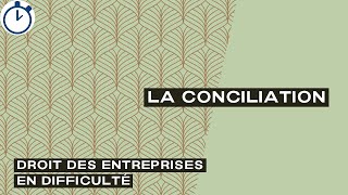 La Conciliation  Droit des entreprises en difficulté [upl. by Naginarb291]