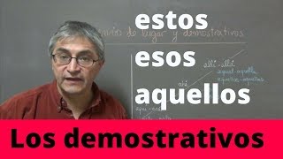 Demostrativos en español pronombres y adjetivos [upl. by Eerolam951]