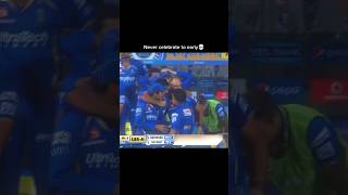 Never celebrate to early 😜iplshorts cricket [upl. by Kusin]