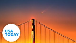 Comet of the century streaks above the Golden Gate Bridge  USA TODAY [upl. by Harras]