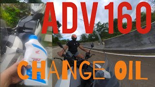 CHANGE OIL • ADV 160 • HONDA PRO SCOOTER OIL • [upl. by Ablasor875]