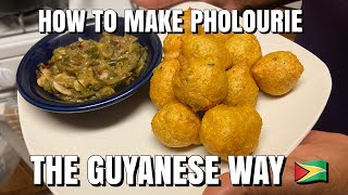 HOW TO MAKE PHOLOURIE  STEP BY STEP  THE GUYANESE WAY 🇬🇾 [upl. by Ramedlav]