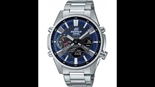 Casio EDIFICE Bluetooth  ECBS100D2AEF  Solar  Saphir  Analog  Digital  Review  German [upl. by Alet]