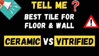 Vitrified tiles vs ceramic tile floor and wall tile tile design epoxy grout installation of tile [upl. by Nnaeirb]