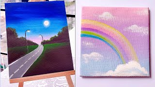 8 Easy Amazing Painting Techniques That you will like  Easy Acrylic Painting for beginners art [upl. by Kaylyn]