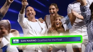 every time SAN MARINO qualified for the eurovision final STILL ICONIC [upl. by Mota]