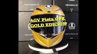 Casco de Pista AGV  Dorado Edición GOLD  Casco de Pista [upl. by Buckley]