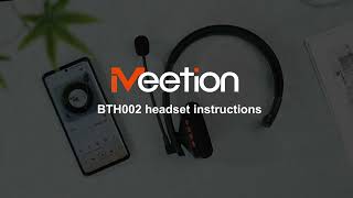 Meetion MTBTH002 Connection Tutorial Instructions meetion office headset headphones tutorial [upl. by Lezirg]