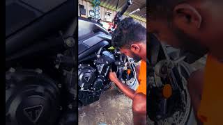 Triumph STR765 Crash Bobbins viralvideo automobile motorcyclelife viralreels bikenbiker1580 [upl. by Pergrim]