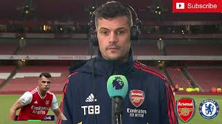 Arsenal 3 1 Chelsea Xhaka Interview we were better in first half [upl. by Avi]